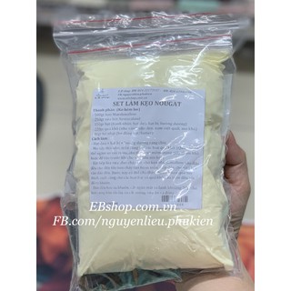 SET NGUYÊN LIỆU LÀM KẸO HẠNH PHÚC NOUGAT, THÊM TÚI, THÊM GIẤY GẠO