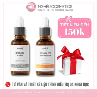 Bộ Serum Dưỡng Trắng Sáng Da Giảm Mụn Mediphar Combo Serum B5 + Vitamin C Cho Da Dầu Mụn Nhạy Cảm Nhập Khẩu Chính Hãng