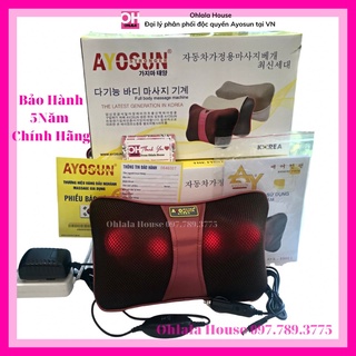 GIÁ HUỶ DIỆTBH 5 NĂM Gối Massage Hồng Ngoại 4 Bi Ayosun