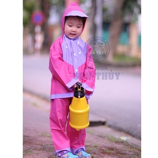 Áo mưa bộ trẻ em Sơn Thủy, bộ áo mưa cho bé bằng nhựa PVC siêu bền, an toàn tuyệt đối, hình cute đáng yêu