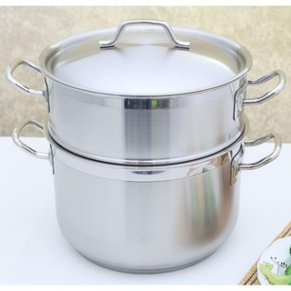 Bộ nồi xửng hấp Inox 3 đáy nắp inox Fivestar cao cấp 32cm