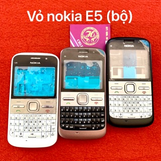 Vỏ Nokia E5 nguyên bộ(mặt trước,mặt sau,khung sườn và bàn phím)