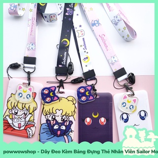 [Sẵn VN - Hỏa Tốc] Dây Đeo Thẻ Bao Thẻ Nhân Viên Nhựa PVC Sailor Moon Daily Life