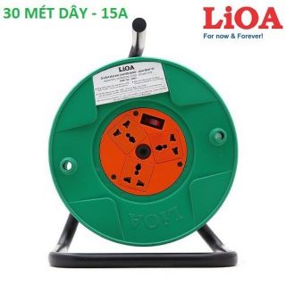 Ổ cắm Rulo LIOA QT30-2-15A ( 30m dây ) đa năng quay tay ( Bảo vệ quá tải bằng CB )