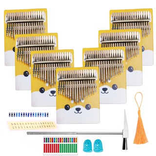 Đàn kalimba Tonic gỗ mai nguyên khối loại 17 phím hình Chó Corgi TONIC-NKM-01 Hàng chính hãng