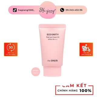 Kem Chống Nắng The Saem Eco Earth Power Pink Sun Cream SPF50+ MADE IN KOREA