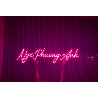 Đèn led neon chữ cái ghép tên theo yêu cầu, chữ led neonsign decor phòng ngủ, góc làm việc