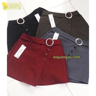 Quần giả váy vạt xéo khoen tròn 3 nút màu đen size s,m MT818 siêu đẹp 2020 chuẩn store hàn quốc korea freeship 50k
