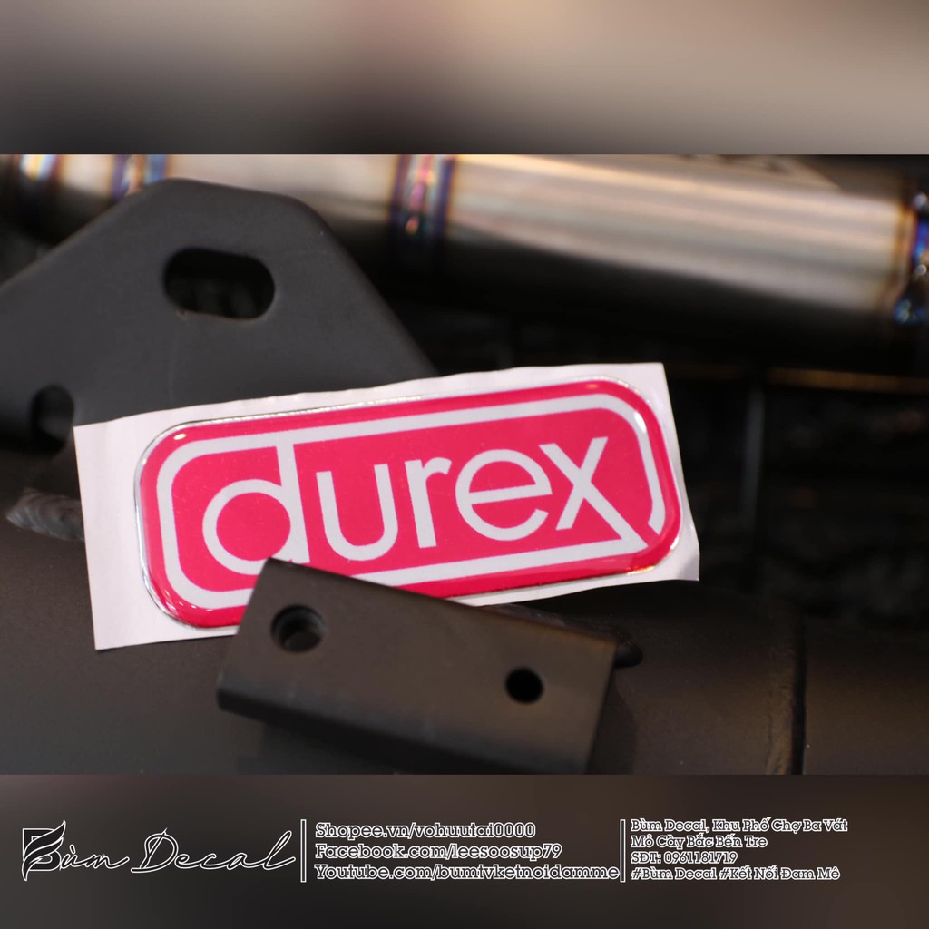 Tem Durex Crome Đổ nổi