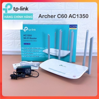 [CHÍNH HÃNG] Bộ phát Wi-Fi TP-Link Archer C60 AC1350 - wifi 5 râu chuẩn AC mới nhất cho thiết bị ko dây