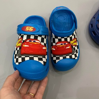 Dép sục Croc cho bé trai,dép có quai, hình Spiderman và Mc Queen hàng xuất dư chất nhựa eva xịn đẹp, sz 24-29(13-16.5cm)