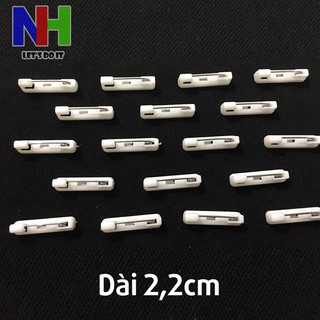 Ghim cài nhựa làm bảng tên, huy hiệu 50 cái - size 2,2cm