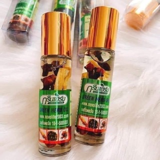 CÓ BILL-Dầu gió nhân sâm Thái Lan Green Herb oil 8ml-HSD 2024