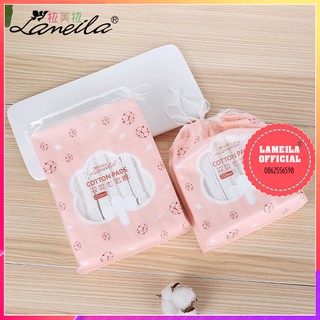 Bông tẩy trang Lameila Double Sided Cotton 222 miếng mẫu mới P0170