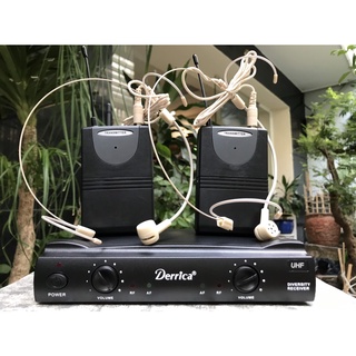 Micro Không Dây 2 Người Đeo Tai Cài Cổ Áo Derrica