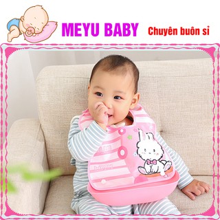 Combo 2 yếm máng ăn dặm bằng nhựa