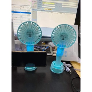 Quạt cầm tay mini có khe cắm điện thoại