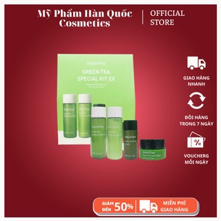 BỘ KEM DƯỠNG ẨM DA TRÀ XANH mini Innisfree Green Tea Special Kit 4 in 1 MỚI NHẤT