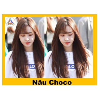 Thuốc nhuộm tóc hàn màu NÂU CHOCO kèm oxy và gang tay