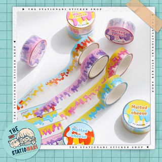 Washi Tape Băng Dính Họa Tiết Phô Mai Tan Chảy