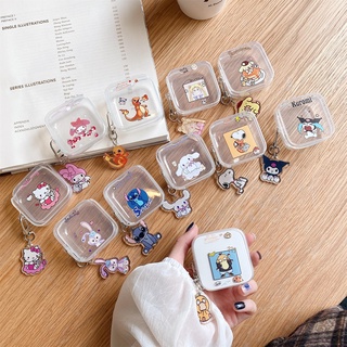 For Mi True Wireless Earphones 2 Basic/ Xiaomi Air 2SE Case TPU Transparent Cartoon Shockproof Protective Cover with Pendant