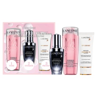 set dưỡng da Lancome Let's Get Glowing Morning Essentials Routine