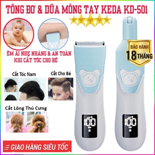 ⚡Có Đầu Mài Móng Tay⚡Tăng đơ cắt tóc,cạo lông loại tốt KEDA 501, Máy hớt tóc trẻ nhỏ, cắt lông thú cưng chó mèo tiện lợi