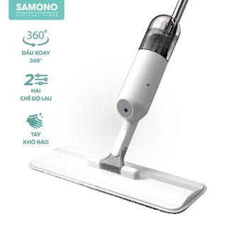 Cây lau nhà phun sương đa năng SAMONO SCM001 đầu xoay 360 độ linh hoạt - hai chế độ lau khô ướt - Bảo hành chính hãng