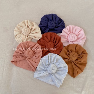 (Ảnh thật) Mũ turban - băng đô bé gái xoắn ốc (07 màu)