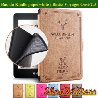 Bao da Kindle Paperwhite 1/2/3/4 , Kindle Basis 2019 , Kindle Basis (8th) họa tiết Hươu