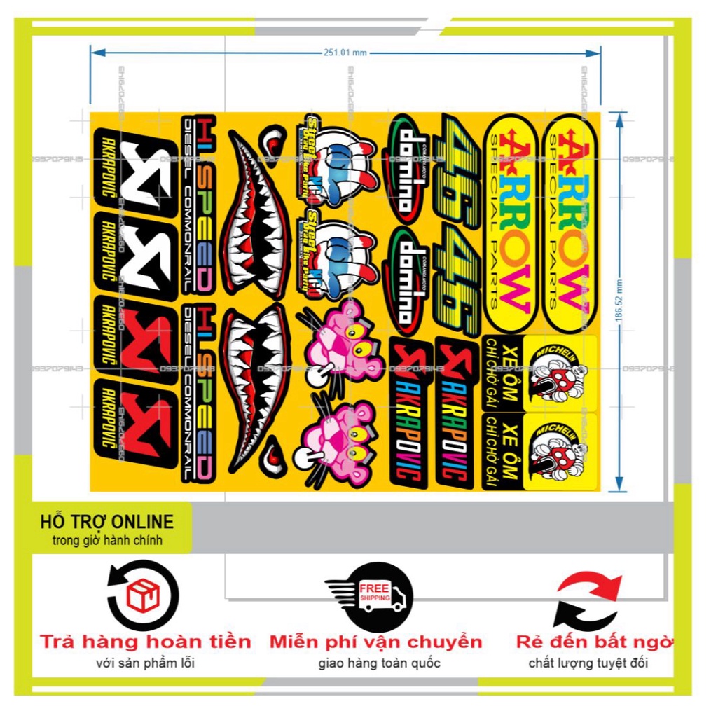 LOGO STICKER RĂNG CÁ MẬP - DUNG DECAL