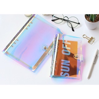 Bìa sổ còng nhựa DẺO màu hologam siêu đẹp A5 A6 - Bullet journal planner