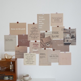 Phụ kiện decor chụp ảnh THỎ STATIONERY set poster tranh ảnh dán tường vintage trang trí phòng phông nền livestream