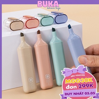 Bút highlight Pastel Lớn Set 4 bút Đánh dấu QJ - Bút nhớ nhiều màu đầu bút mềm trang trí sổ bullet journal