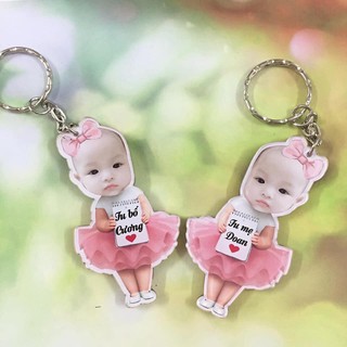 Móc khóa mica - Dành cho bé gái - Chibi công chúa dễ thương
