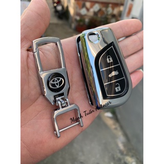< chìa gập >  bao chìa khóa Toyota Altis - Inova - fortuner
