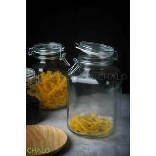 [Chính hãng] Hũ thủy tinh nắp cài kim loại Italia Fido 3000ml