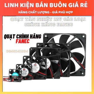 Quạt Tản Nhiệt 12V 4x4CM 6x6CM, 8x8CM, 12x12CM quạt làm mát đủ loại
