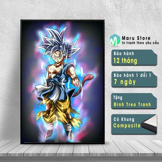 Tranh Goku Siêu Đẹp, Trang Trí Phòng Gaming, Bảo Hành 12 Tháng, Maru Store