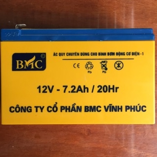 Ắc quy 12V - 7.2Ah chính hãng BMC