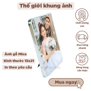 In ảnh gỗ các kích thước, ảnh in sắc nét khung gỗ bo viền trắng thời trang