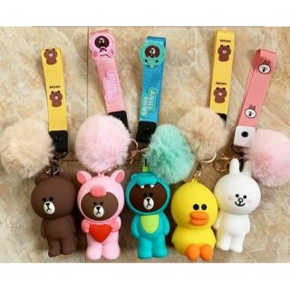 Móc khóa sillicon line friend dễ thương