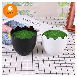 Chậu hoa nhựa vỏ trứng decor phòng siêu xinh