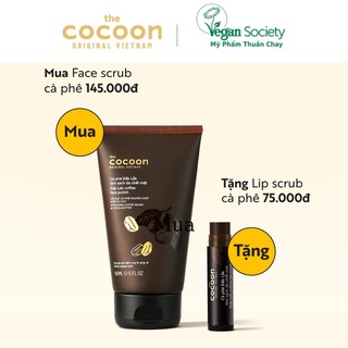 SPECIAL COMBO cà phê tẩy da chết da mặt cocoon 150ml + tẩy da chết son môi cocoon 5g