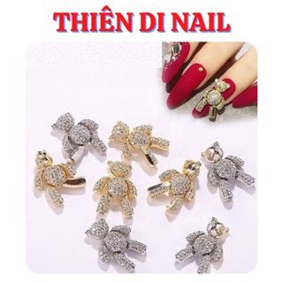 Charm gấu đính móng cao cấp - gấu có thể banh, xoạc, xoay Thiên Di Nail