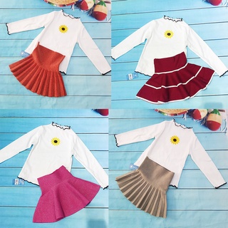 Chân váy bé gái thời trang xếp ly xòe hàng Quảng Châu CA01
