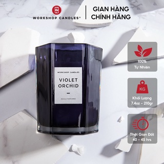 Nến thơm Violet Orchid Workshop Candles H&amp;H Home 7.4 oz khử mùi decor trang trí phòng