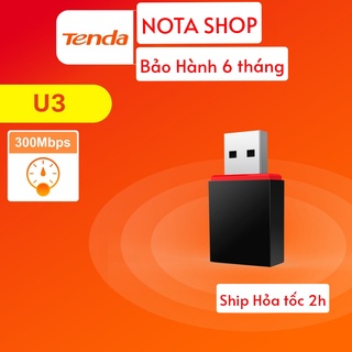 [Hỏa Tốc - Có sẵn Driver win 10] USB WiFi Tenda U3 300Mbps - thay thế card wifi adapter bị hư cho máy tính laptop PC