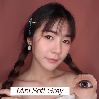 Lens Xám Tự Nhiên MINI SOFT GRAY Ẩm Cao 55% HSD 6 Tháng Không Giãn Phù Hợp Đi học Đi Làm Cho Mắt Nhạy Cảm
