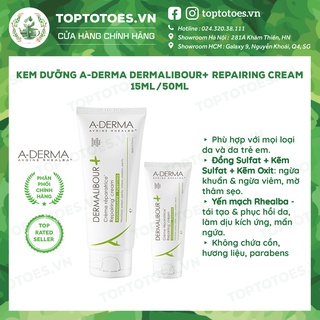 Kem làm dịu và phục hồi A-DERMA DERMALIBOUR+ Repairing Cream 15ml/ 50ml [NHẬP KHẨU CHÍNH HÃNG 100%]